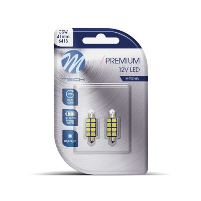 2x Dioda LED  LB327W-C5W 41mm 8xSMD5050 Rad CANBUS Bílá 51095