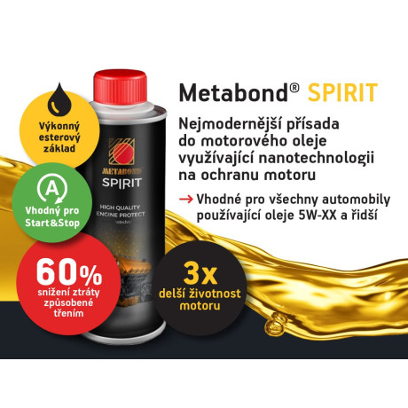 METABOND SPIRIT (Nafta-Benzín-LPG-CNG), 250ml